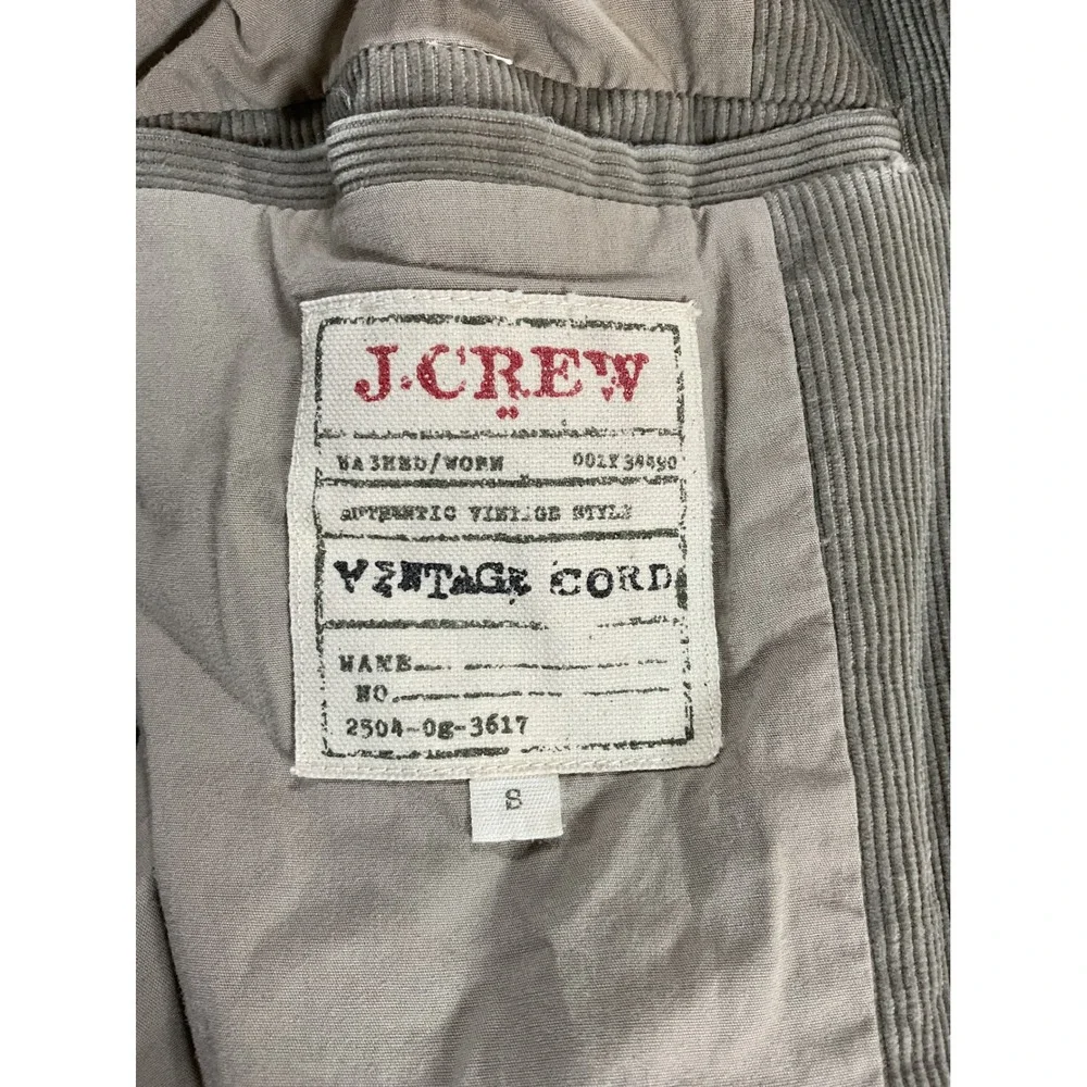 J.Crew Mens Vintage Cord Blazer Tan Brown Cotton Corduroy Sport Coat Small J82